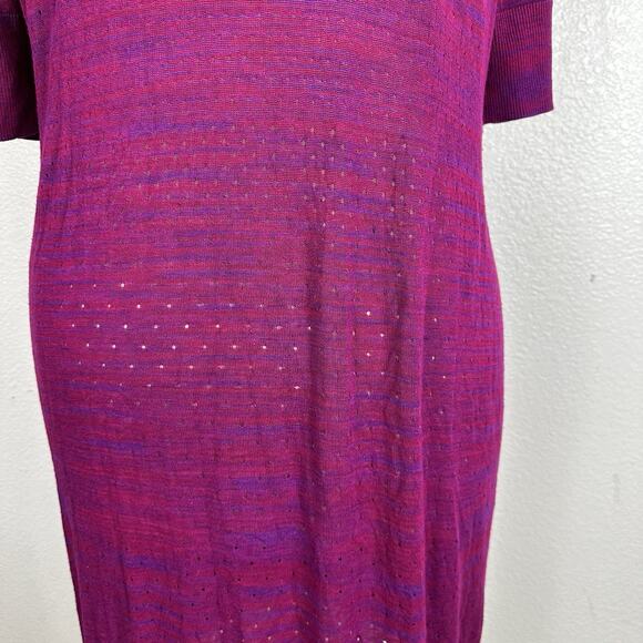 Torrid Sweater Women 3X Purple Space Dye Duster V-Neck Button Front Cardigan - Picture 10 of 15